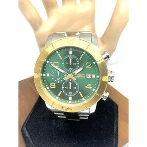 Invicta Mens Watch 18045 Specialty Chronograph Quartz Green Dial Stainless Steel